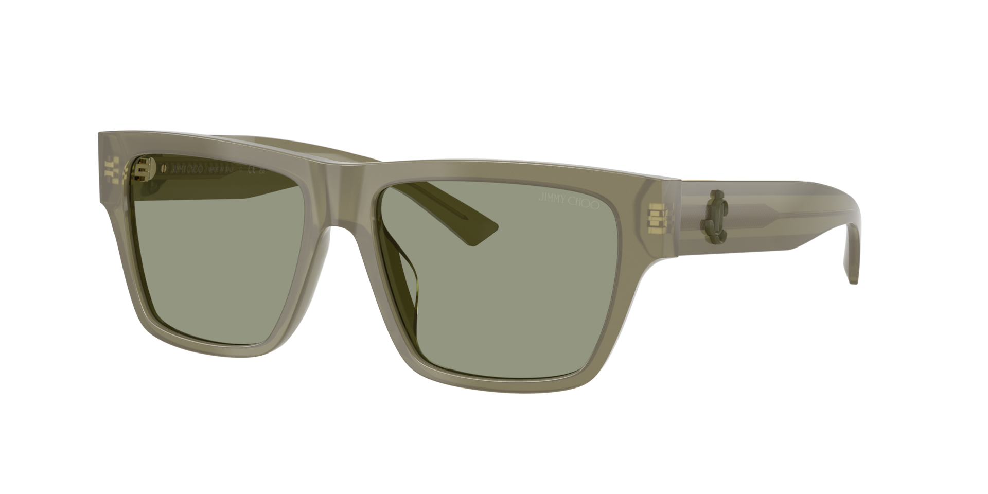 Jimmy Choo Mujer Verde Sunglass Jc5052u - Color Del Marco: Opalino Y Color De La Lente: