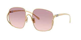 Miu Miu MU A56S L (66 - 02) with Brown lenses and Gold frame