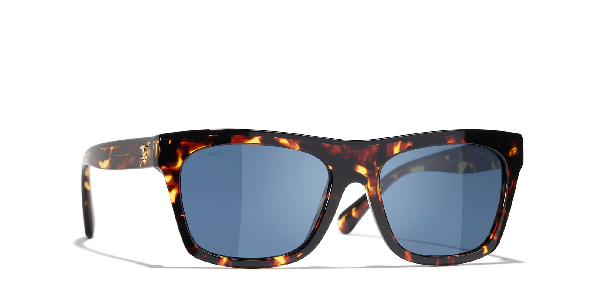 Chanel Woman Sunglass CH5569 -  Frame color: Havana, Lens color: Blue