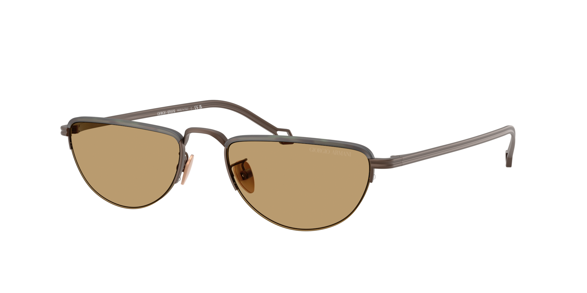 Giorgio Armani Man Sunglass AR6166J -  Frame color: Matte Bronze, Lens color: Brown