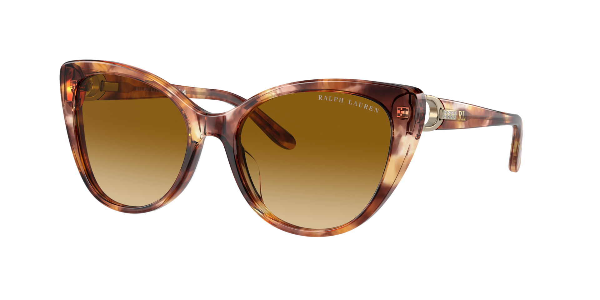 Ralph Lauren Femme Sunglass RL8215BU - Couleur du Monture Havana Couleur de Lentille Dgrad Jaune 118 €