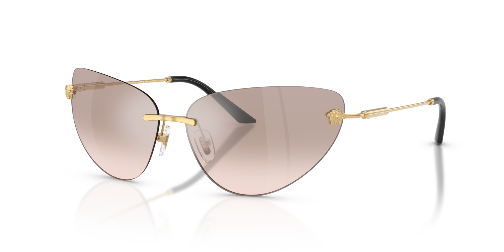 Versace VE2281 XXL (64 - 13) with Brown lenses and Gold frame