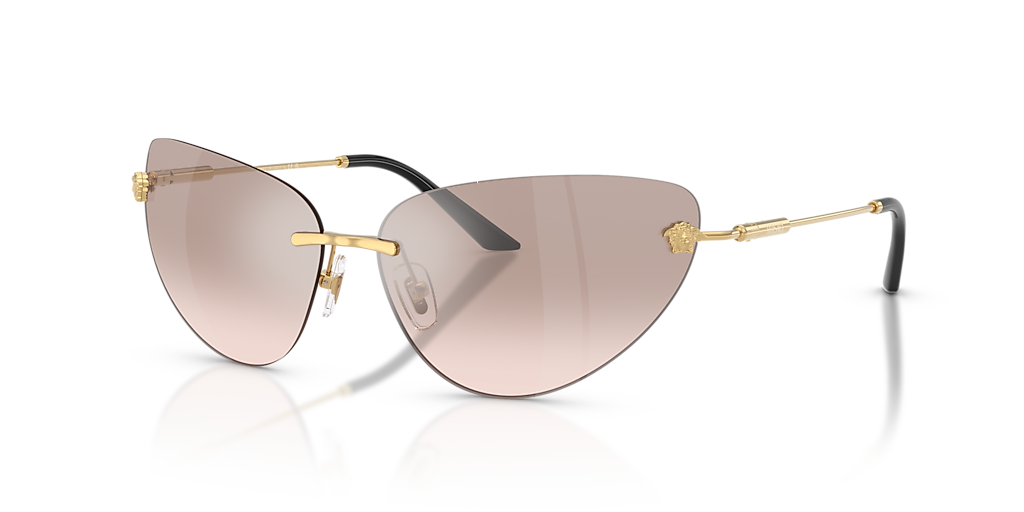 Versace VE2281 XXL (64 - 13) with Brown lenses and Gold frame