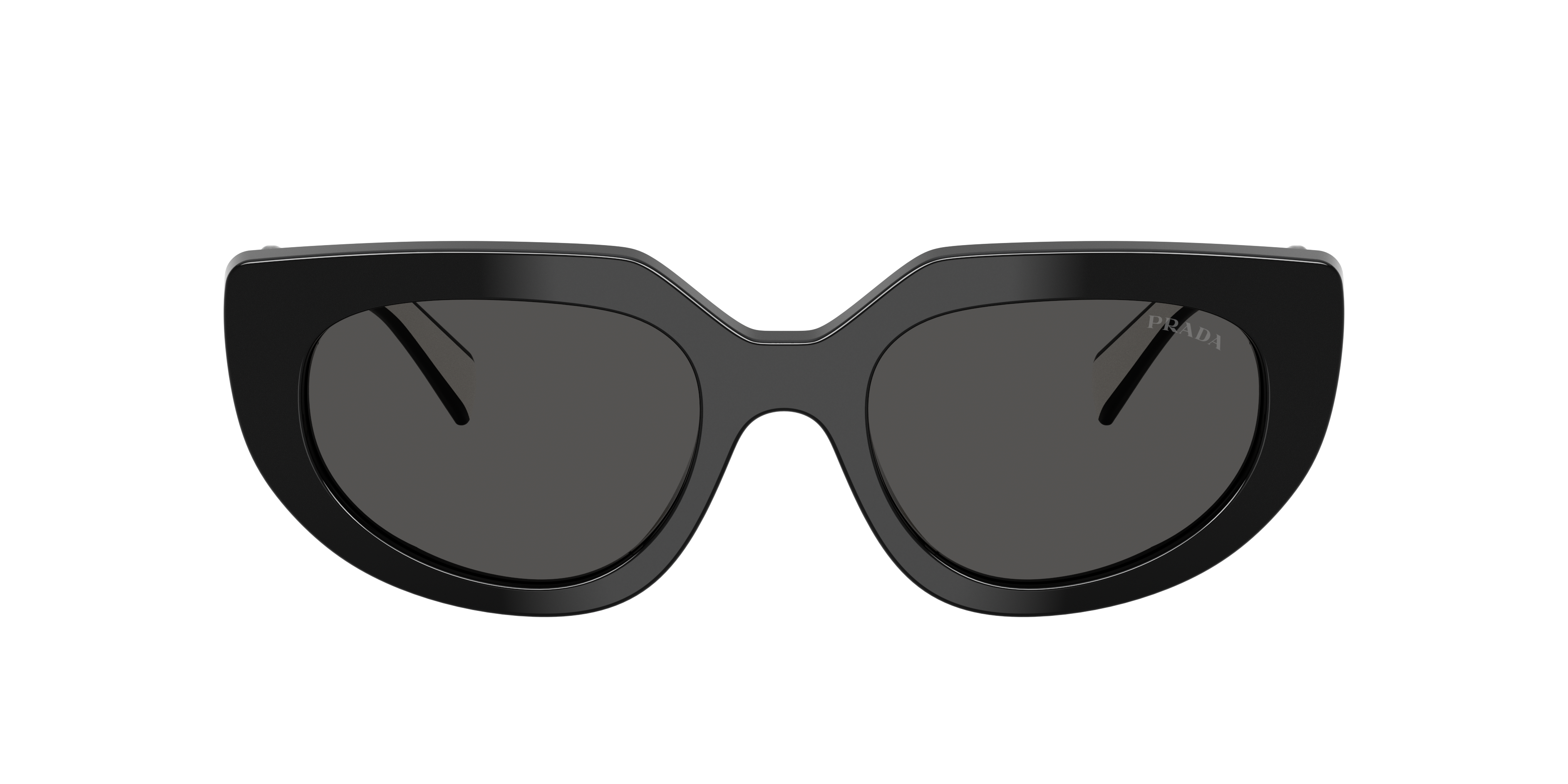 Prada PR D02S M (53 - 20) with Grey lenses and Black frame