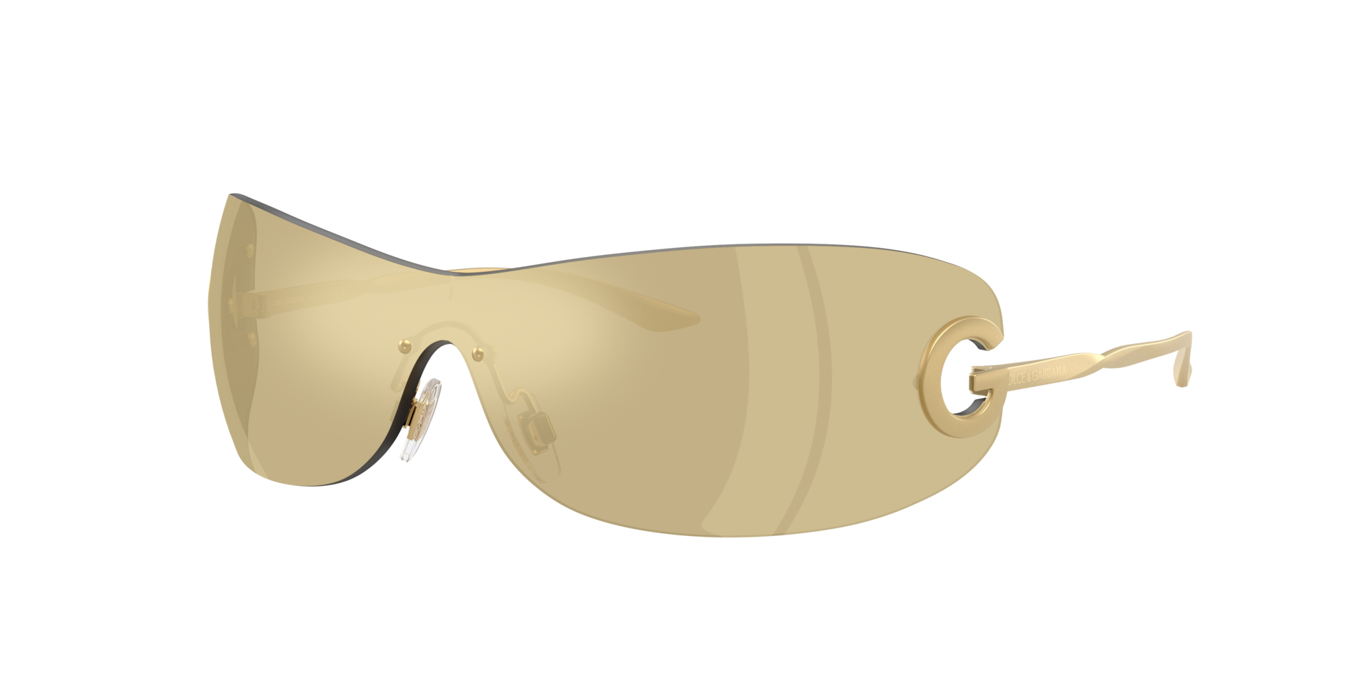 Dolce&Gabbana Unisex Sunglass DG2308 - Rahmenfarbe: Matt Gold, Linsenfarbe: Hellbraun Gold verspiegelt