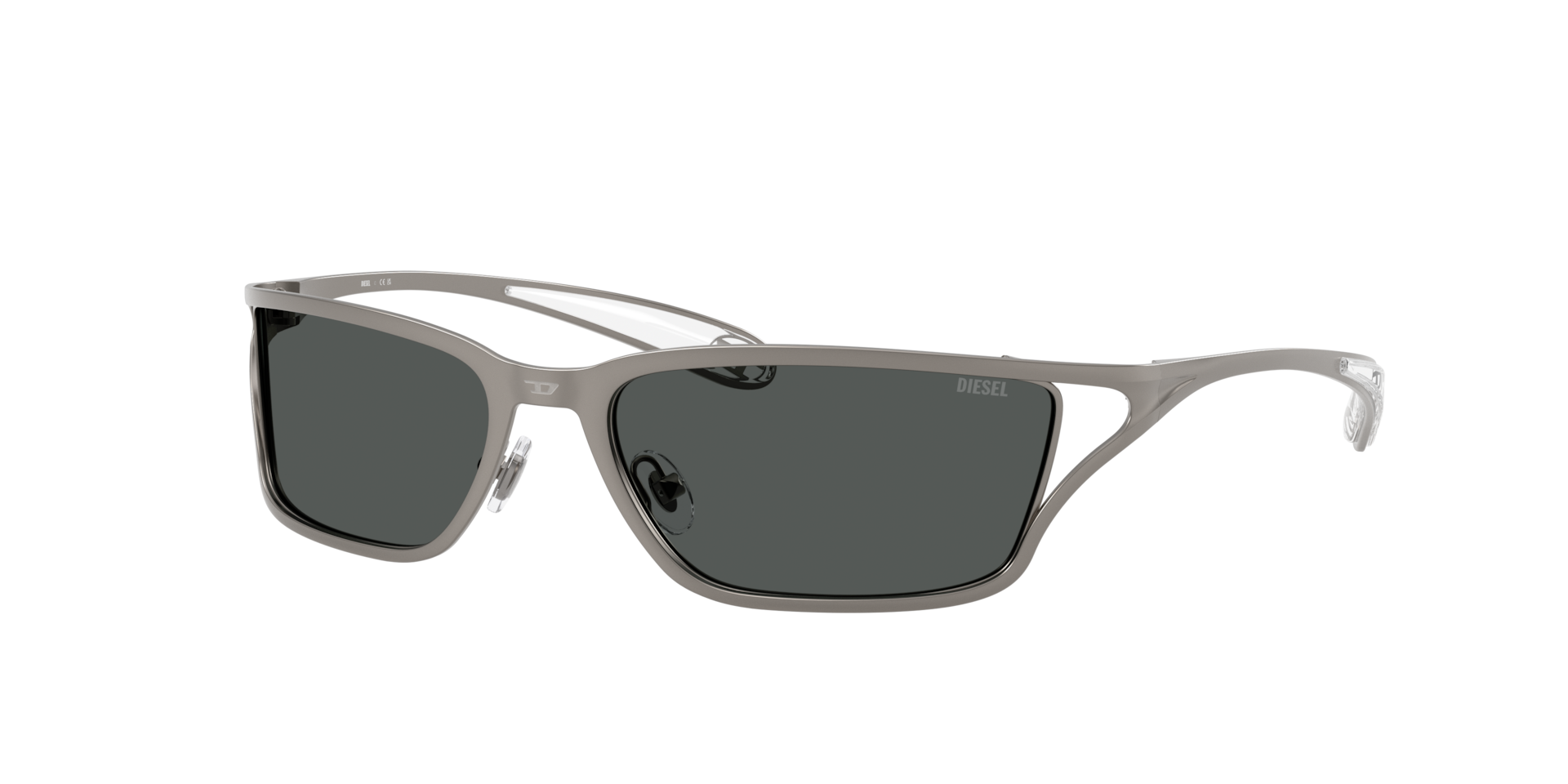 Diesel Unisex Grey Dl1015 100987 Sunglasses Metal Squared Normal - Image 2