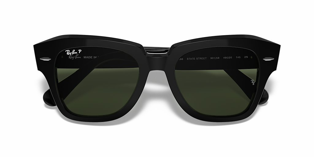 Ray-Ban State Street M (49 - 20) with Green lenses and Black frame