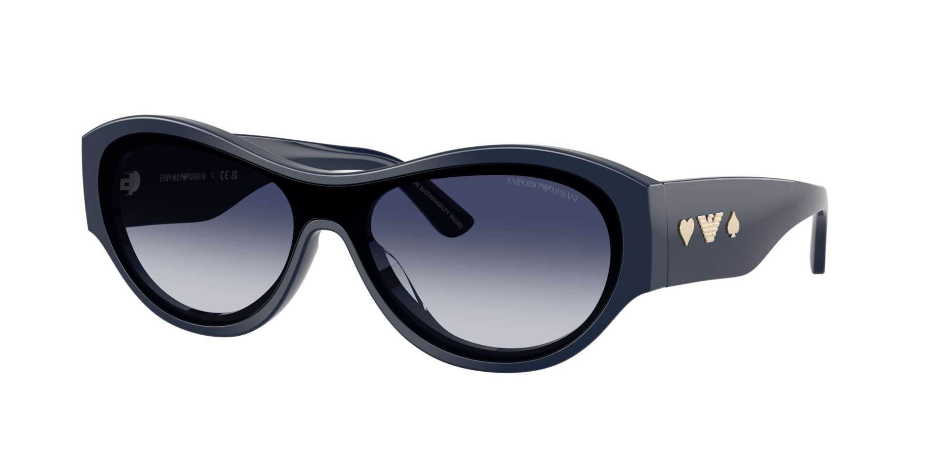Emporio Armani Woman Sunglass EA4265U -  Frame color: Crystal/Cola/Lime, Lens color: Grey Gradient Blue