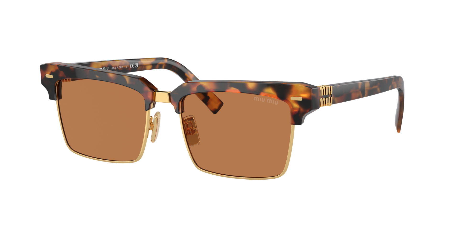 Miu Miu Femme Sunglass MU 10ZS - Couleur du Monture Havana Clair Couleur de Lentille Brun 287 €