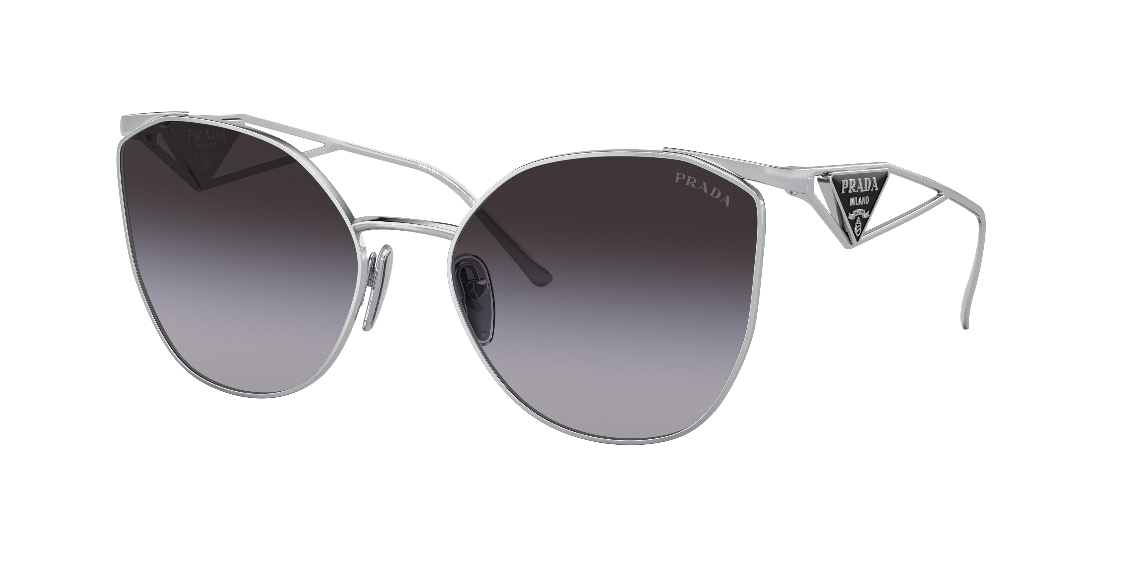Prada PR 50ZS XL (59 - 19) with Grey lenses and Silver frame