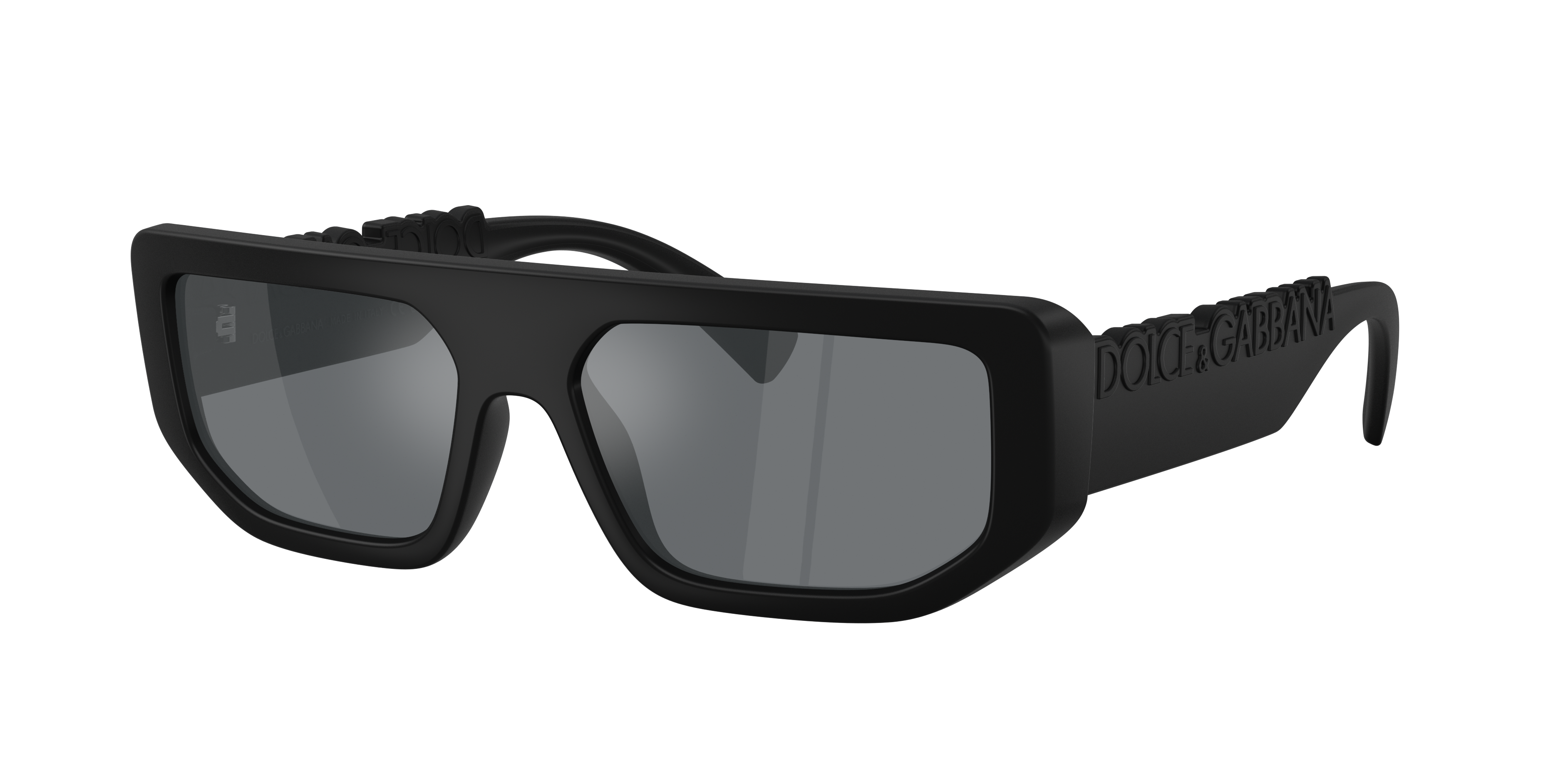 Dolce&Gabbana Unisex Hellgrau Verspiegelt Schwarz Sunglass Dg6203 - Rahmenfarbe: Matt Schwarz, Linsenfarbe: