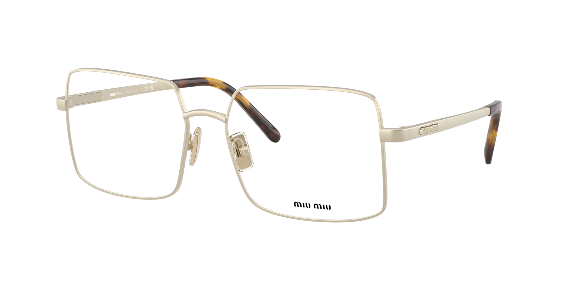 Miu Miu Frau Sunglass MU C53S - Rahmenfarbe: Champagne, Linsenfarbe: Blaufilter