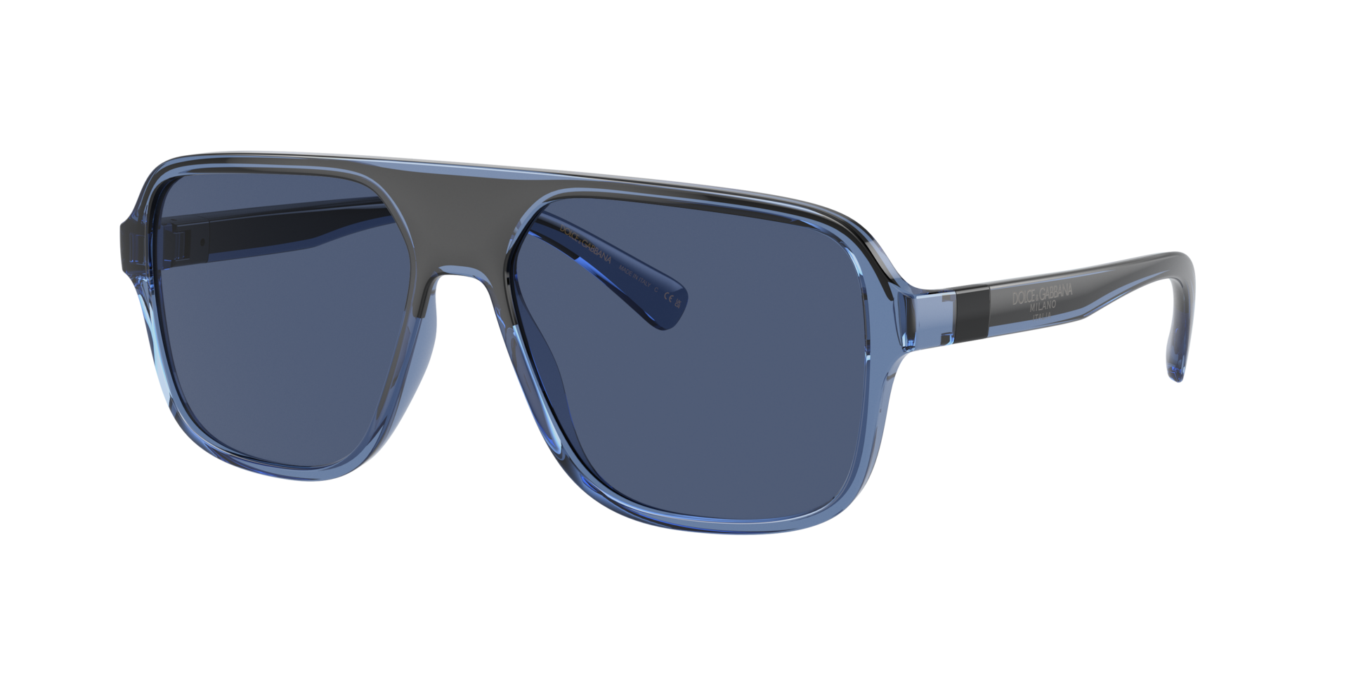 Dolce&Gabbana Man Sunglass DG6134 -  Frame color: Transparent Blue/Black, Lens color: Dark Blue
