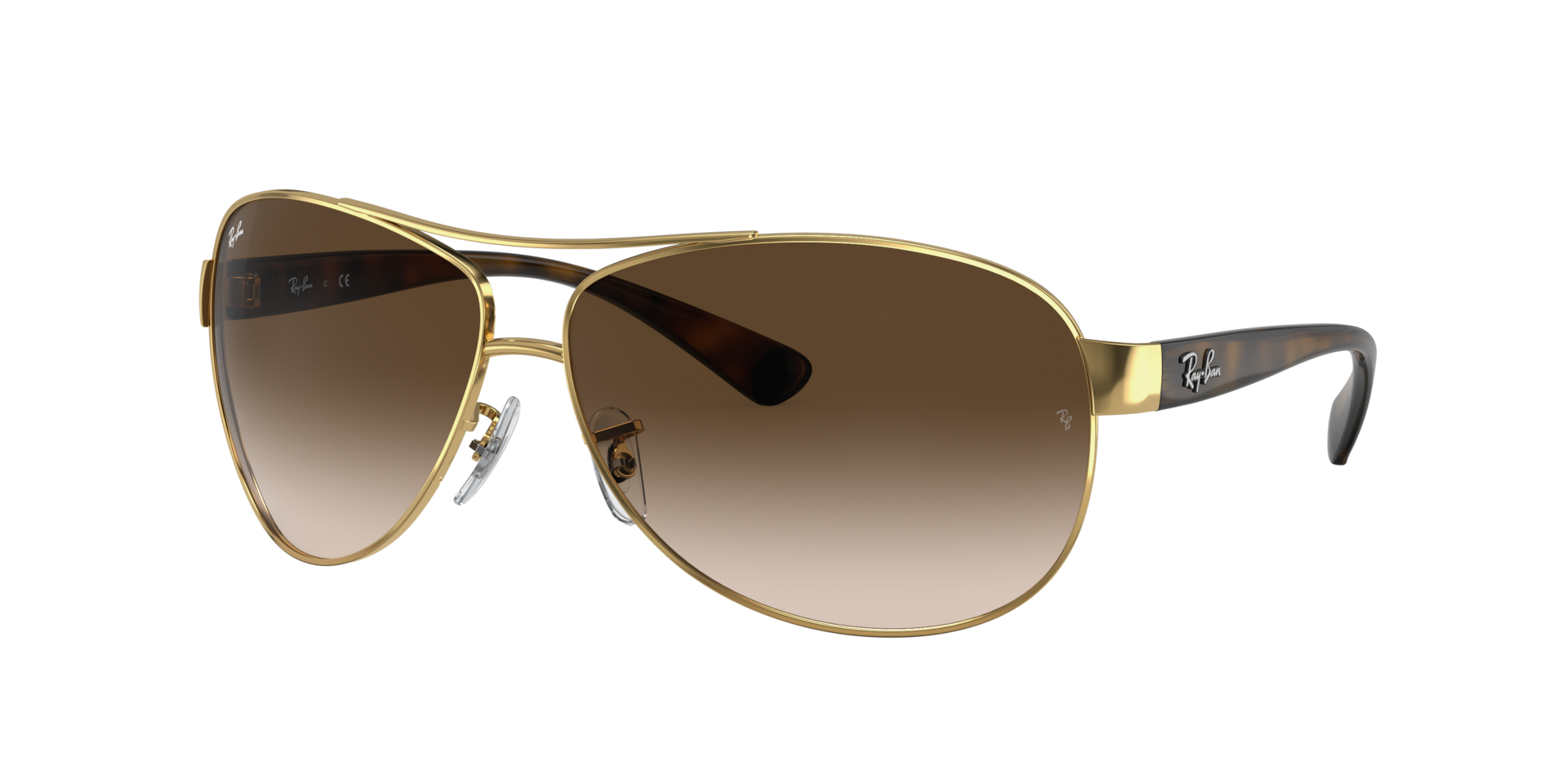 Ray-Ban RB3386 L (63 - 13) with Brown lenses and Gold frame