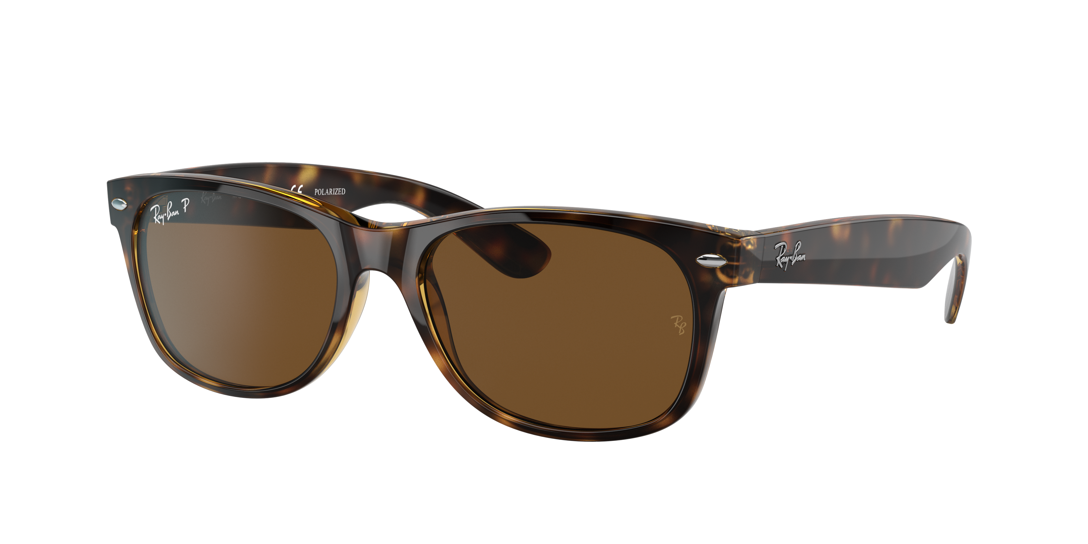 Ray-Ban New Wayfarer Classic M (55 - 18) with Brown lenses and