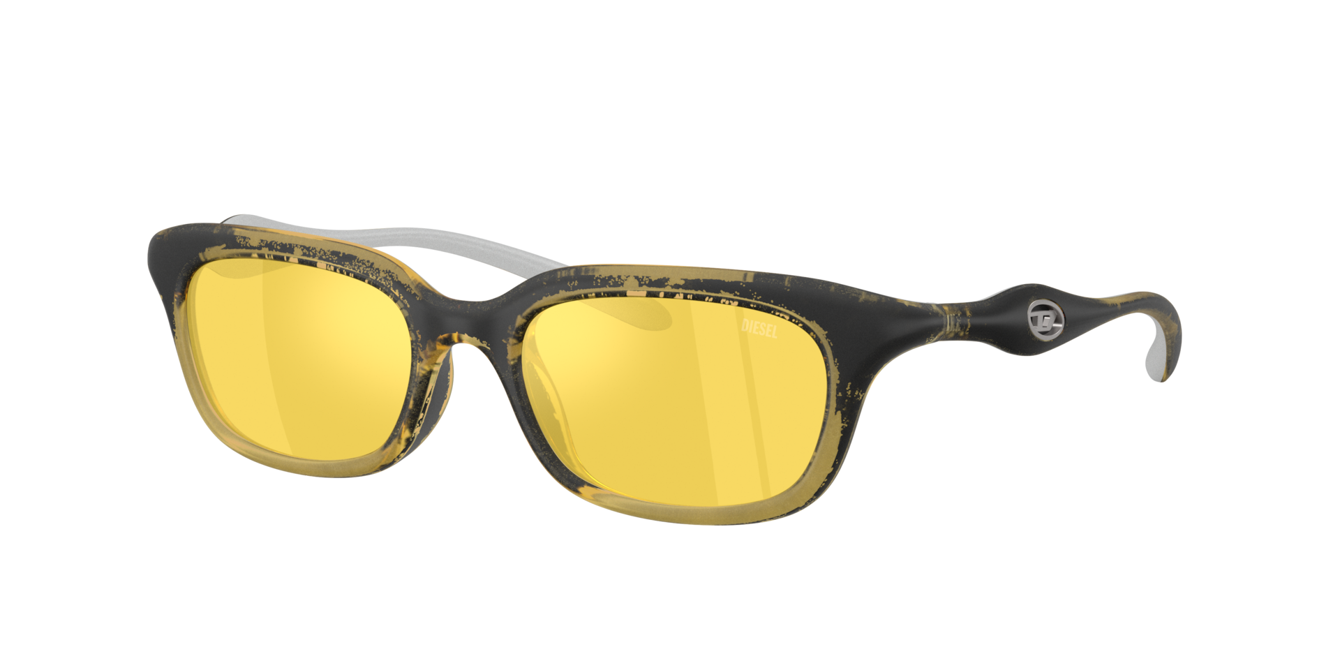 Diesel Unisex Yellow Dl3013u 2030V9 Sunglasses Injected Squared Normal - Image 2
