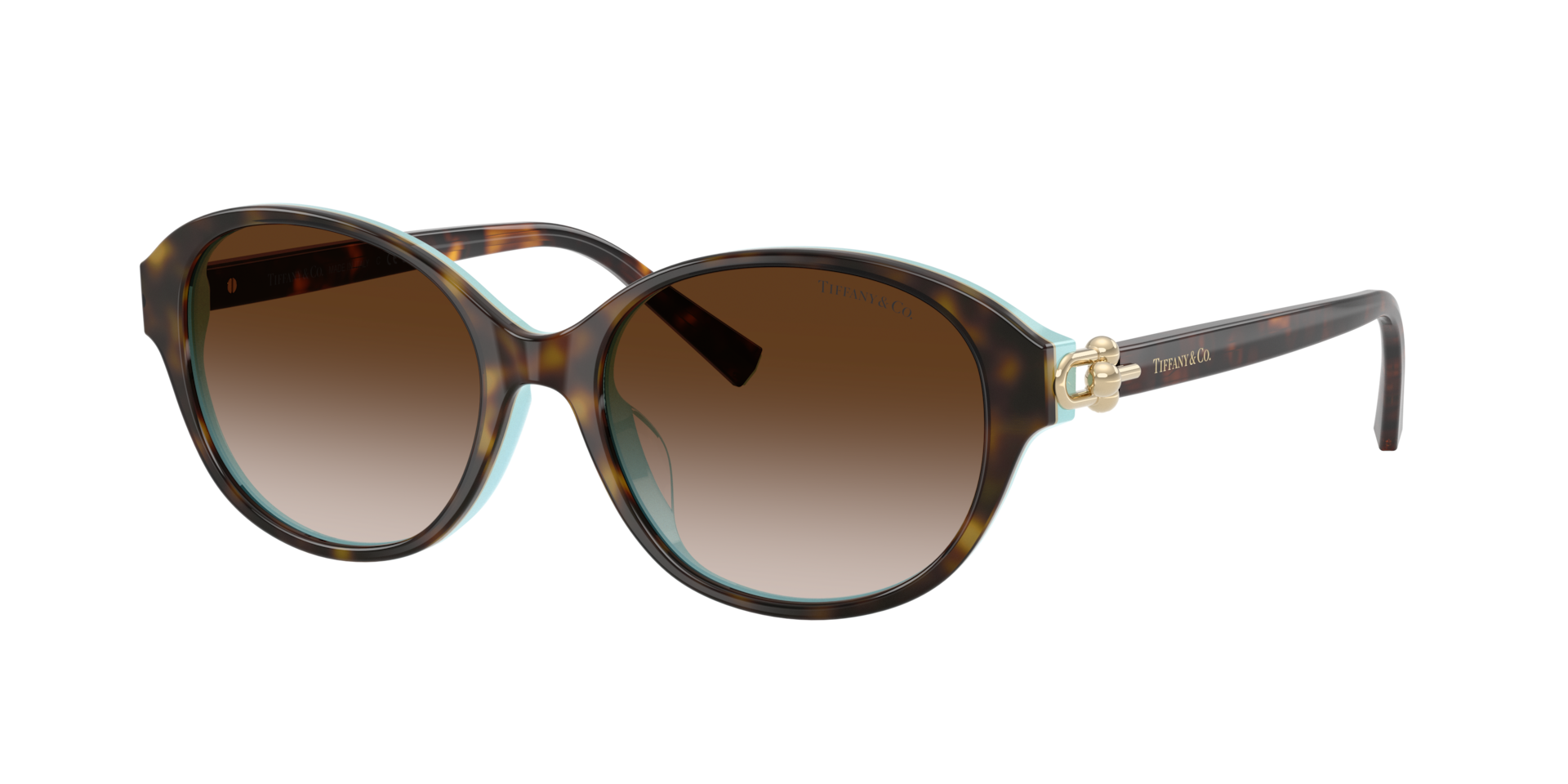 Tiffany & Co. Woman Sunglass TF4263D -  Frame color: Havana On Tiffany Blue, Lens color: Brown Gradient