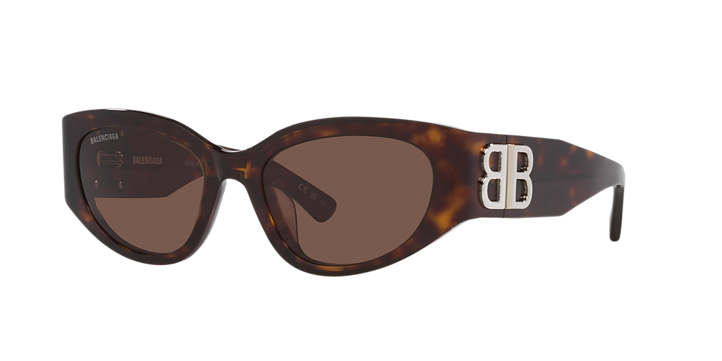 Balenciaga BB0324SK L (55 - 19) with Brown lenses and Tortoise