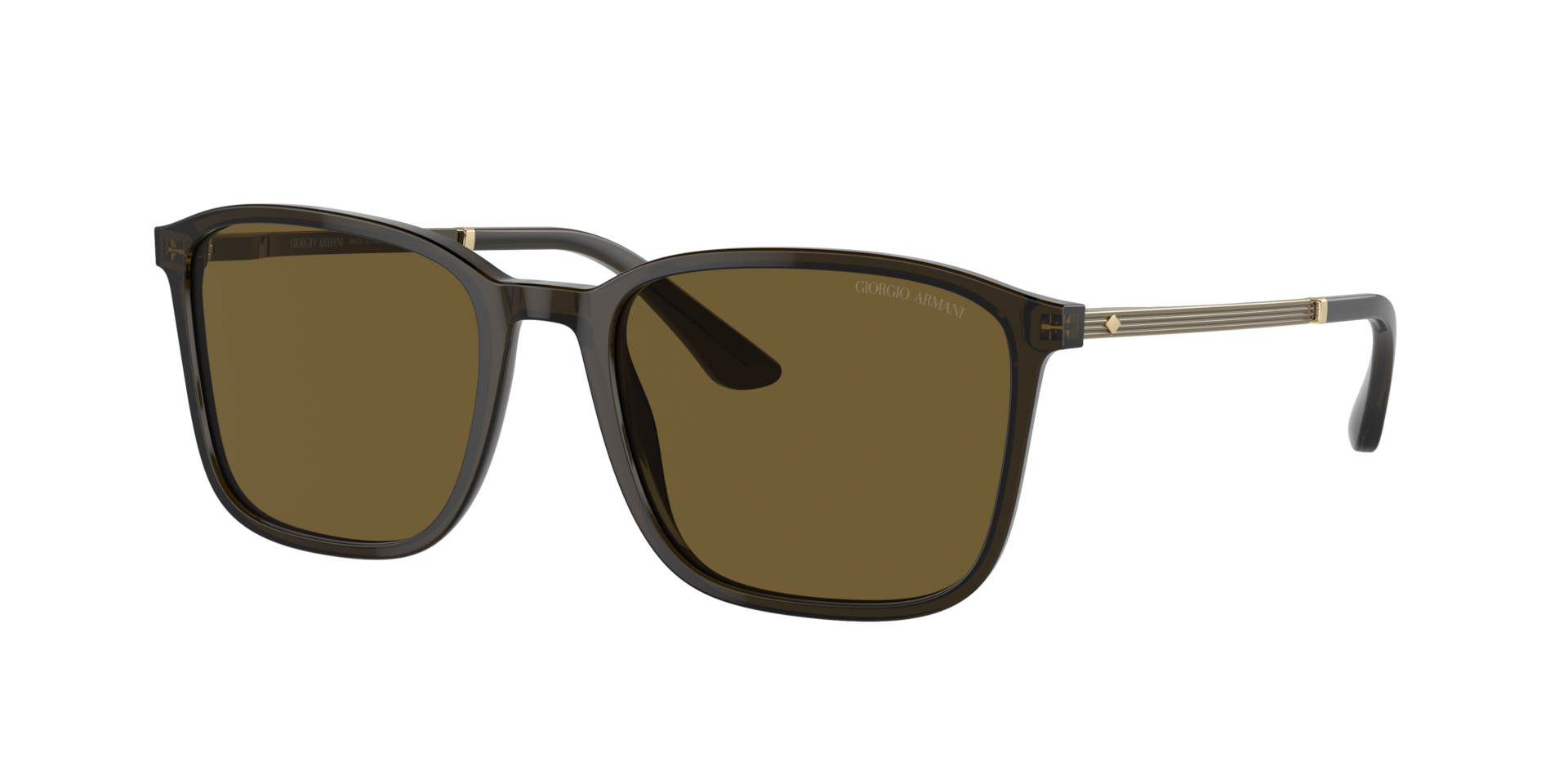 Giorgio Armani Homme Sunglass AR8197 - Couleur du Monture Vert Olive Transparent Couleur de Lentille Marron fonc 153 €