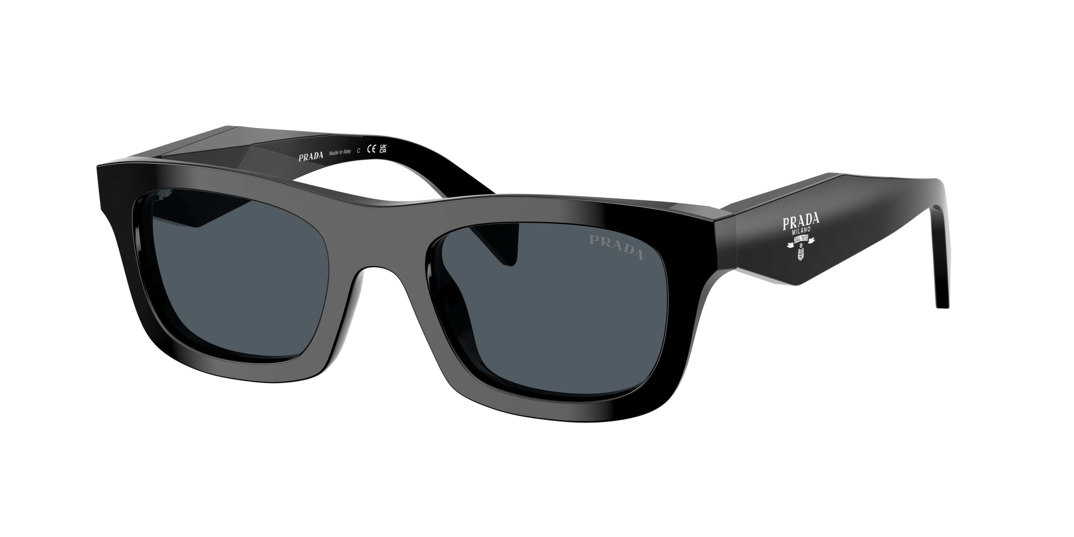 Prada PR C06SF S (53 - 18) with Grey lenses and Black frame