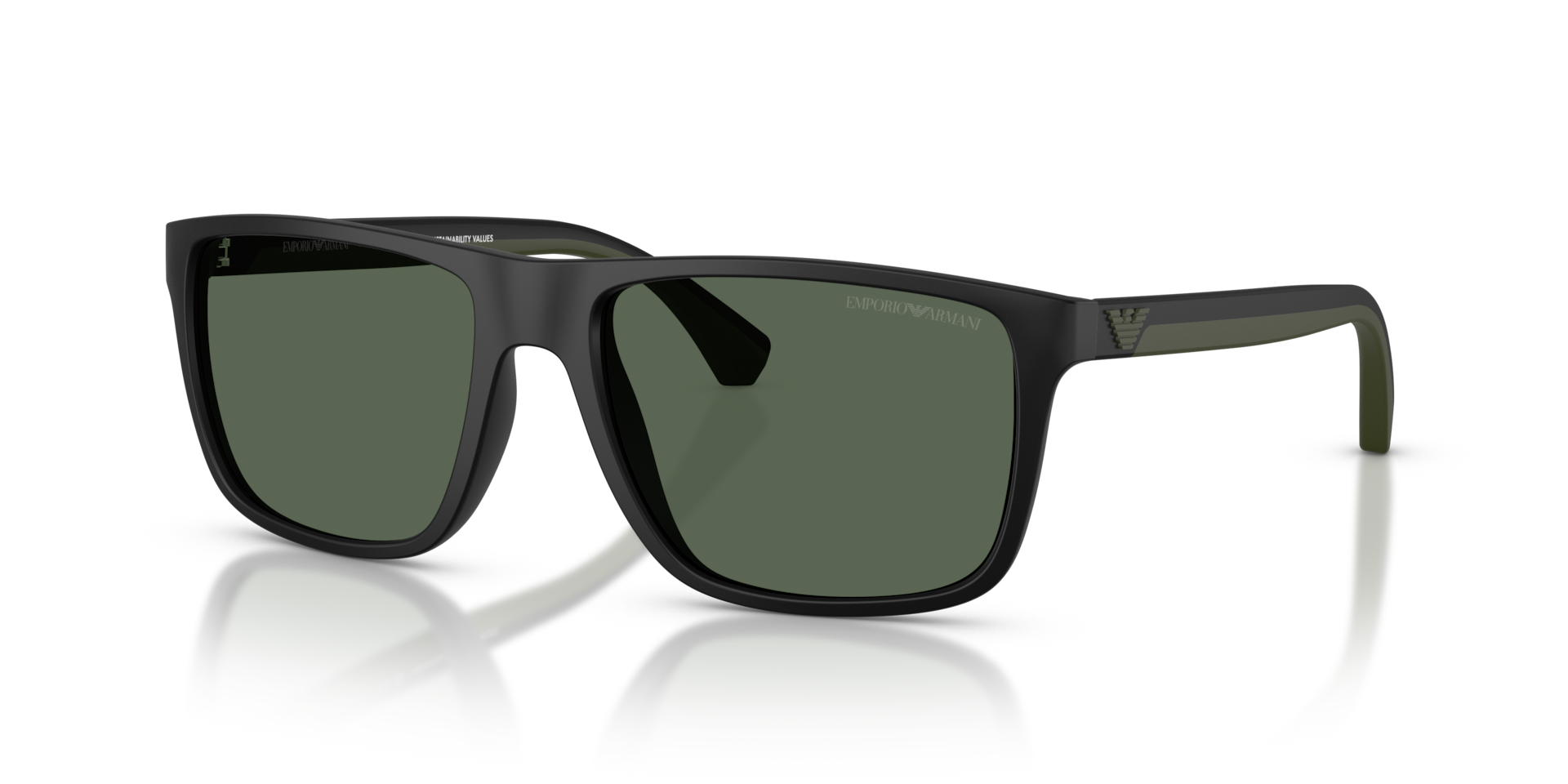 Emporio Armani EA4033 L (56 - 17) with Green lenses and Black