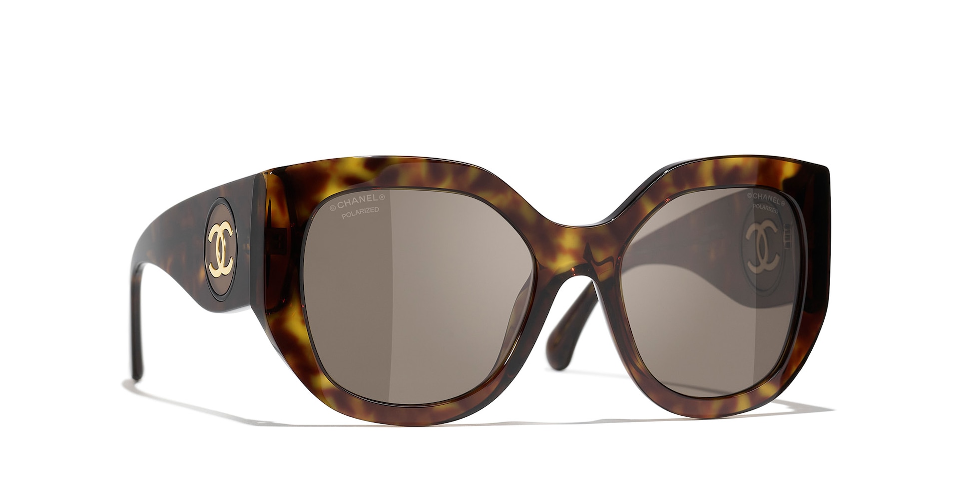 Chanel Femme Sunglass Butterfly Sunglasses CH5550 - Couleur du Monture Havana fonc Couleur de Lentille Brun 545 €