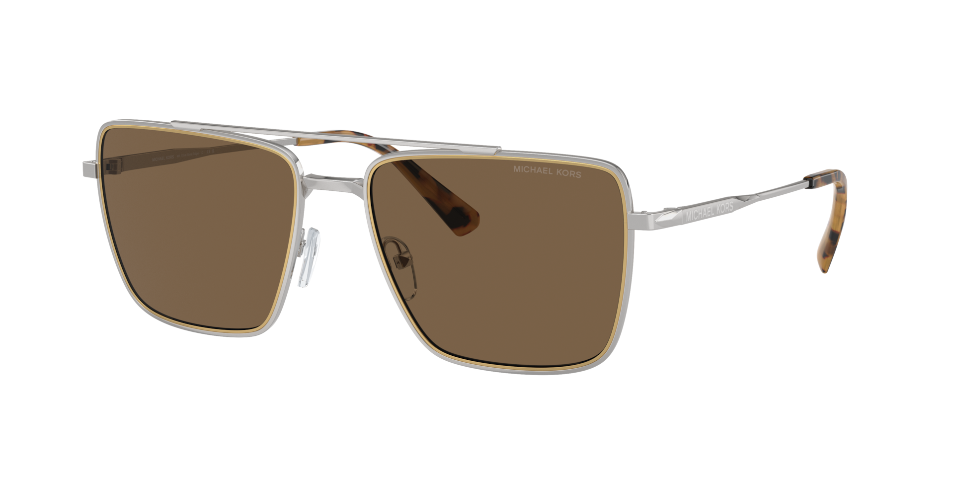 Michael Kors Man Sunglass MK1154 Blue Ridge -  Frame color: Shiny Silver, Lens color: Brown Solid