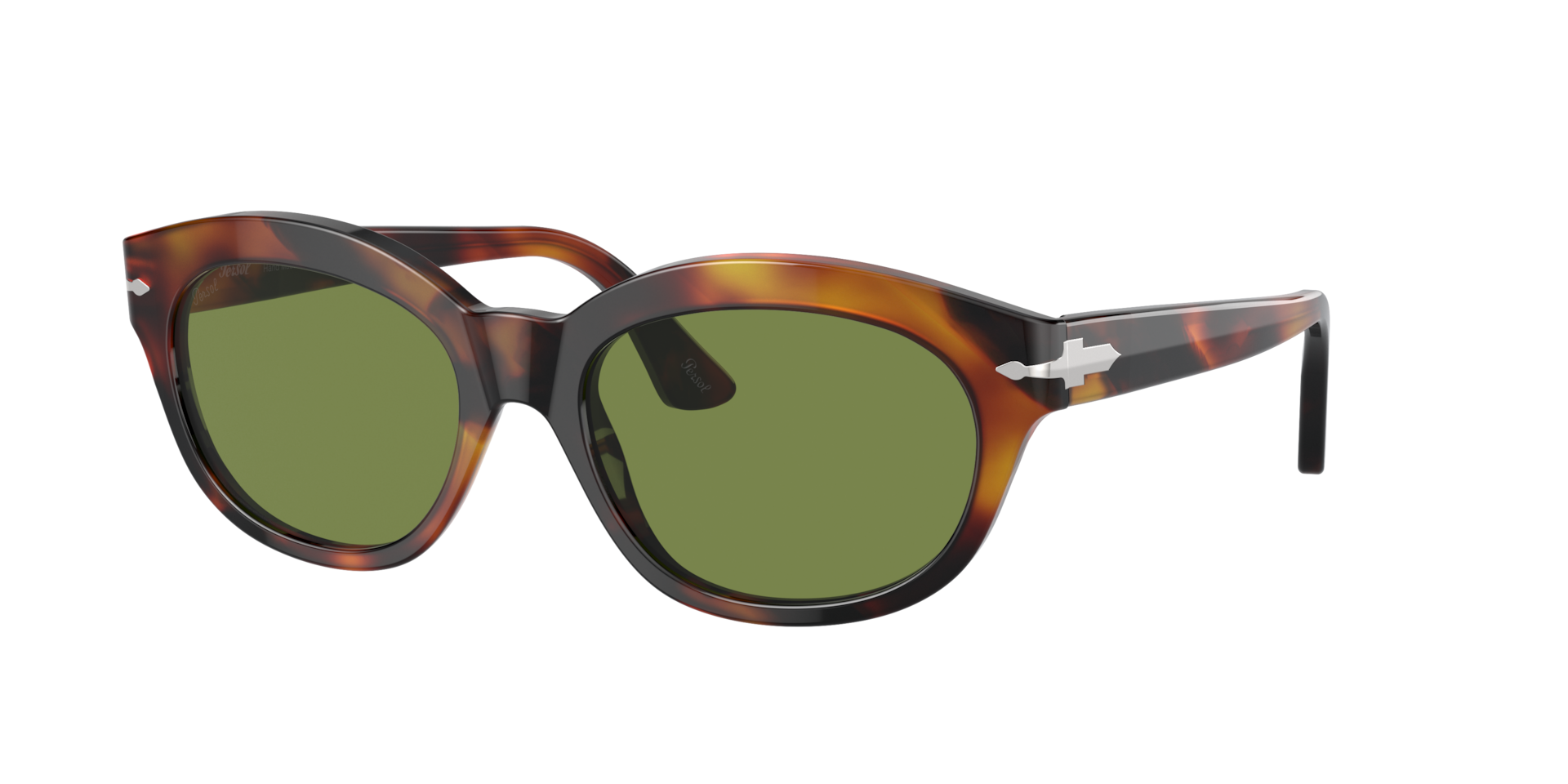 Persol Femme Sunglass PO3250S - Couleur du Monture Marron caille de tortue Couleur de Lentille Vert 105 €