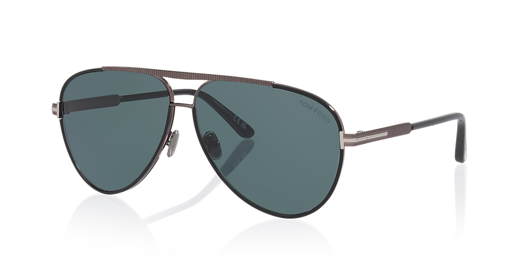 Tom Ford Rupert-02 XXL (63 - 11) with Blue lenses and Black frame