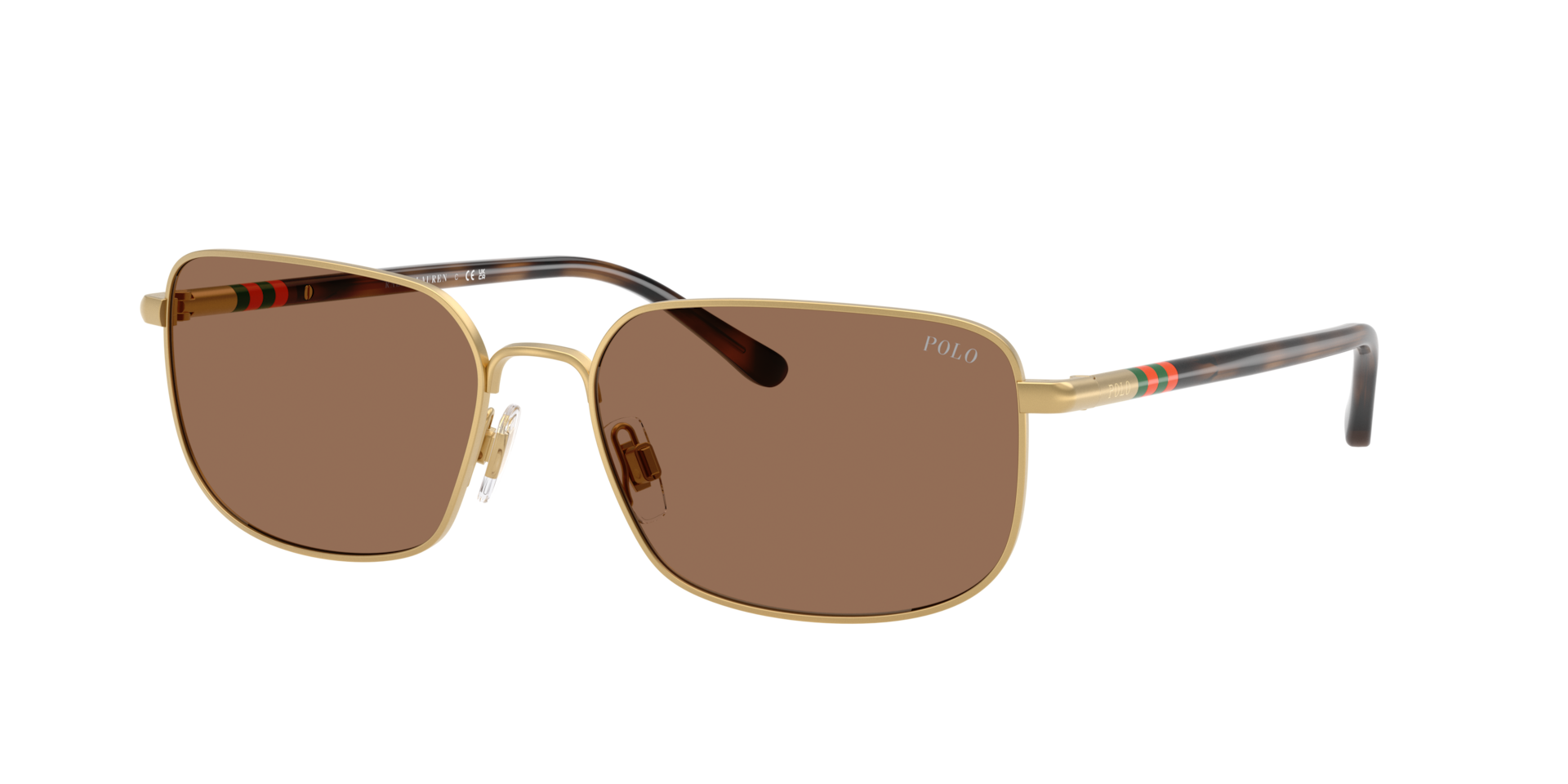 Polo Ralph Lauren Homme Sunglass PH3159 - Couleur du Monture: Doré semi-brillant, Couleur de Lentille: Marron foncé