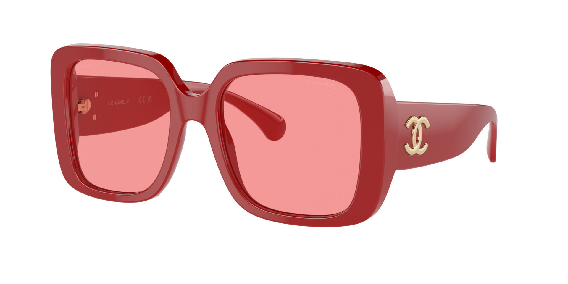Chanel Femme Sunglass CH9149 - Couleur du Monture Rouge Couleur de Lentille Rose 560 €