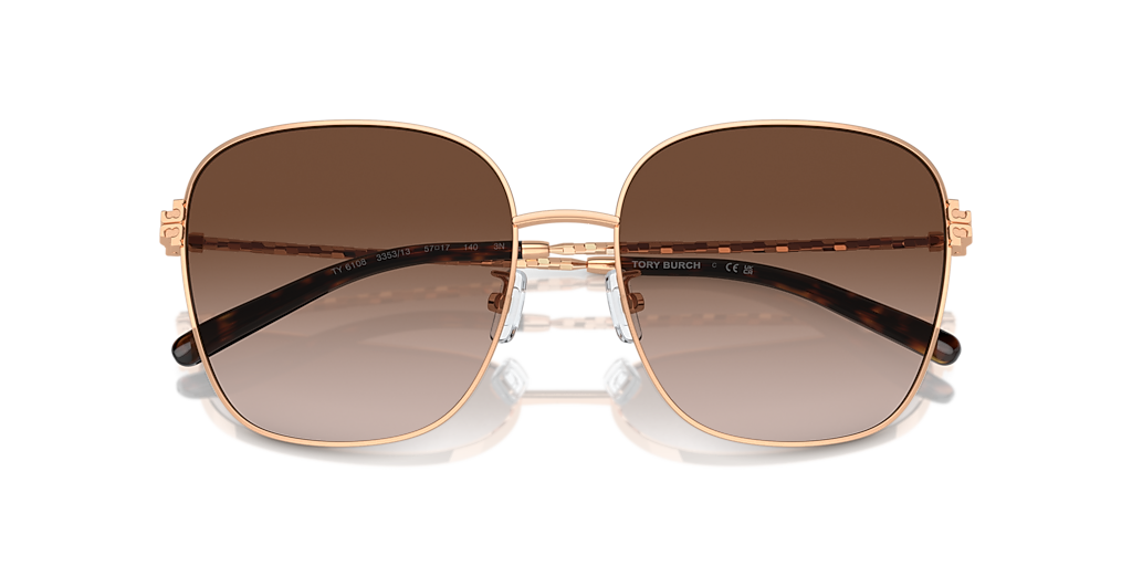 Tory Burch TY6108 L (57 - 17) with Brown lenses and Pink frame
