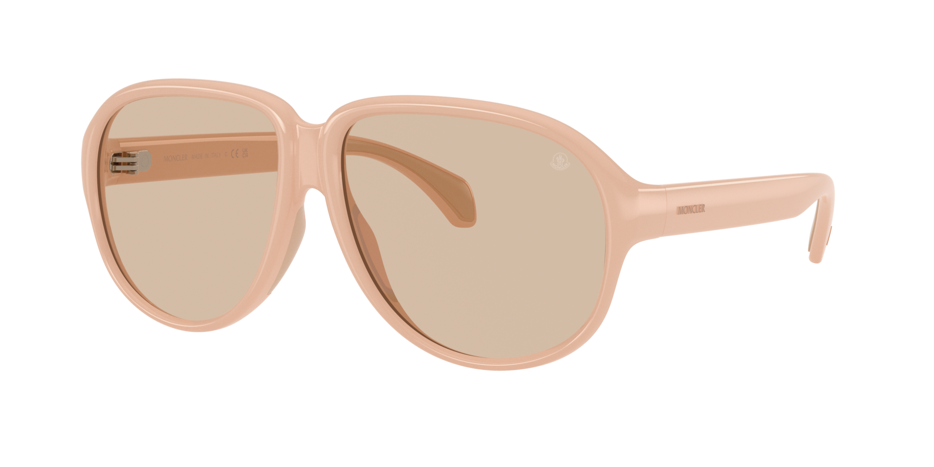 Moncler Unisex Sunglass Halcyonne - Couleur du Monture Rose brillant Couleur de Lentille Marron clair 250 €
