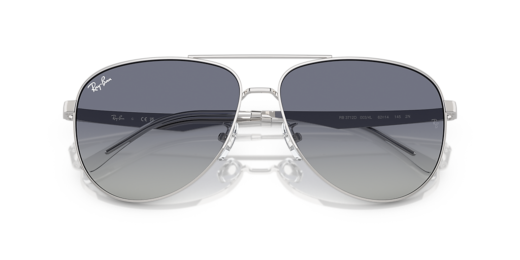 Ray-Ban RB3712D XXL (62 - 14) with Grey lenses and Silver frame