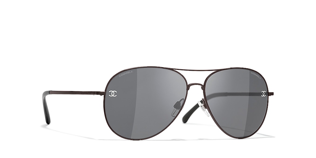 Chanel Pilot Sunglasses CH4189TQ XL (59 - 14) with Grey lenses and