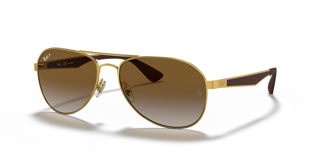 Ray-Ban RB3549 M (58 - 16) with Brown lenses and Gold frame