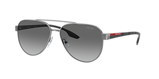 Prada Linea Rossa PS 51VS XXL (62 - 14) with Brown lenses and Grey