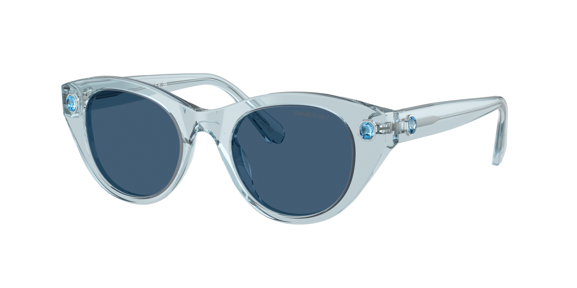 Swarovski Femme Sunglass SK6025 - Couleur du Monture Bleu clair transparent Couleur de Lentille Bleu fonc 95 €