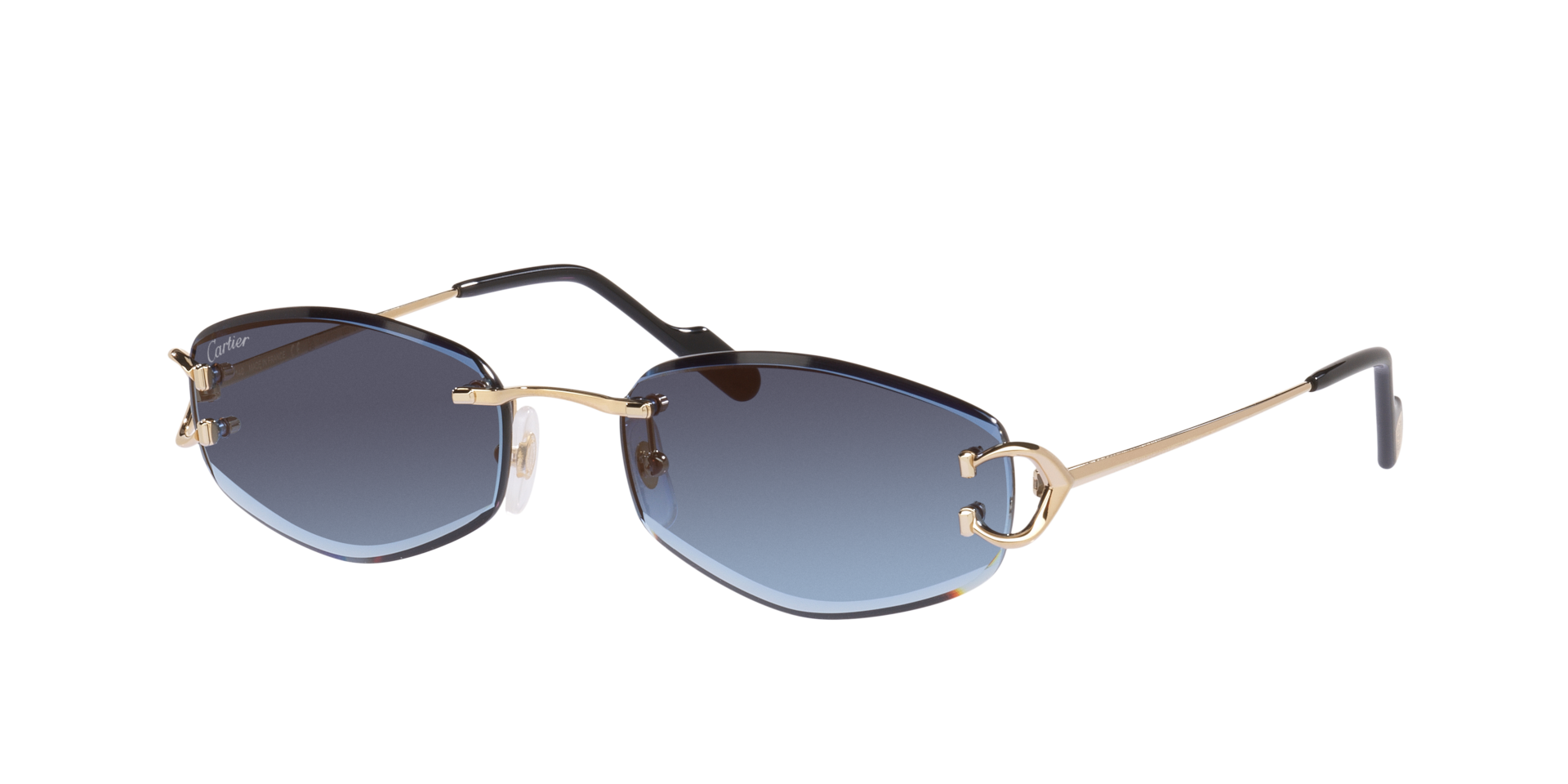 Cartier Unisex Sunglass CT0467S - Couleur du Monture Or Couleur de Lentille Bleu 1100 €