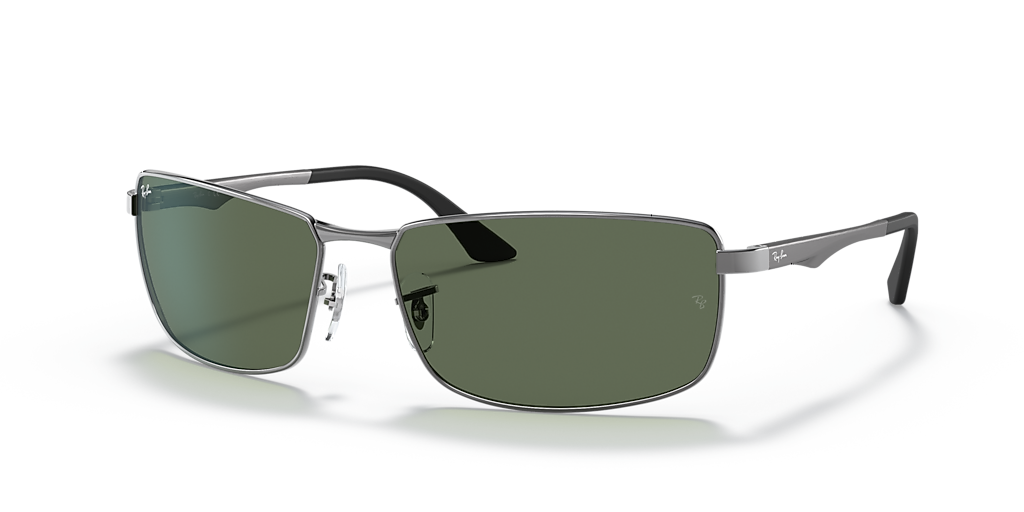 Ray-Ban RB3498 XXL (61 - 17) with Green lenses and Grey frame