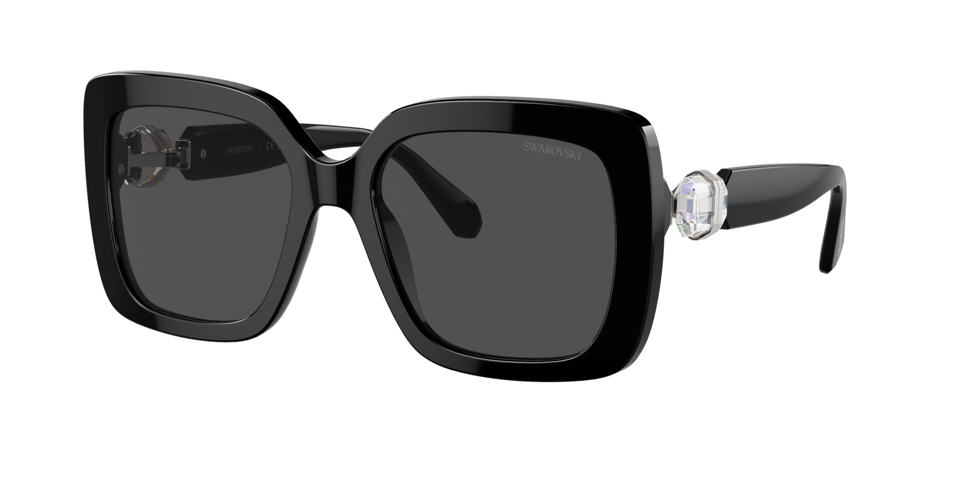 Swarovski Woman Sunglass SK6001 -  Frame color: Black, Lens color: Dark Grey