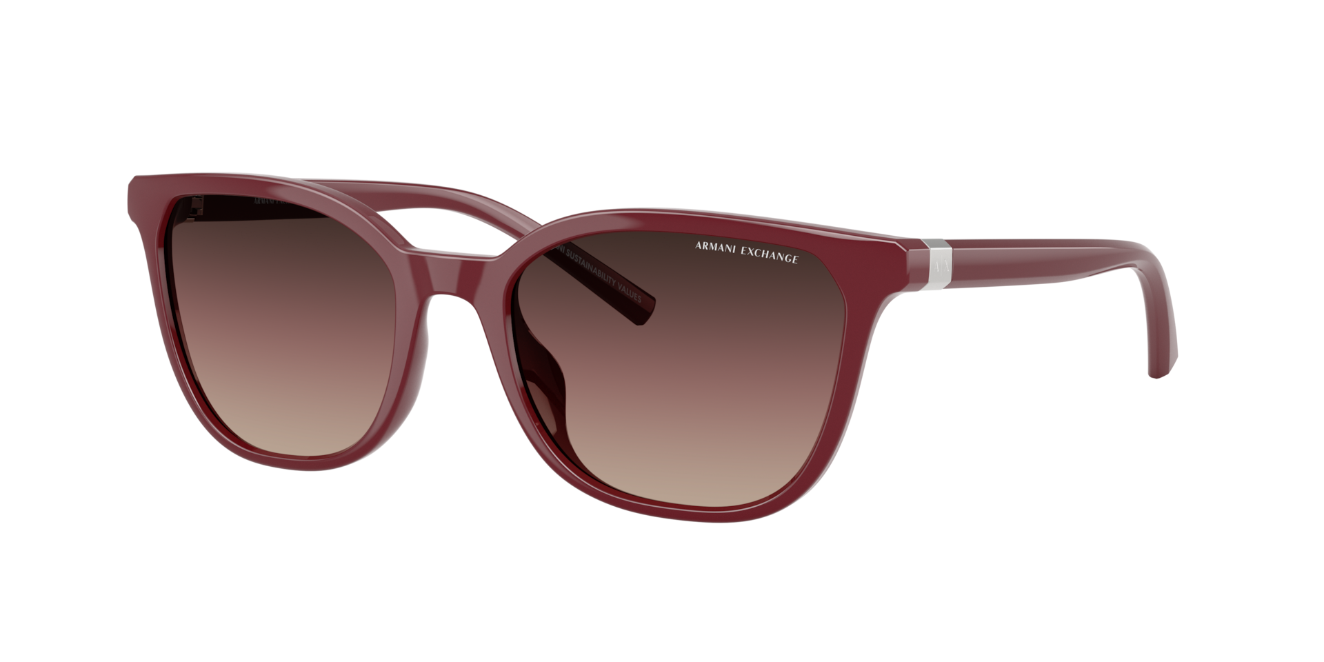Armani Exchange Woman Sunglass AX4168SU -  Frame color: Shiny Bordeaux, Lens color: Brown Gradient/Purple Gradient Black