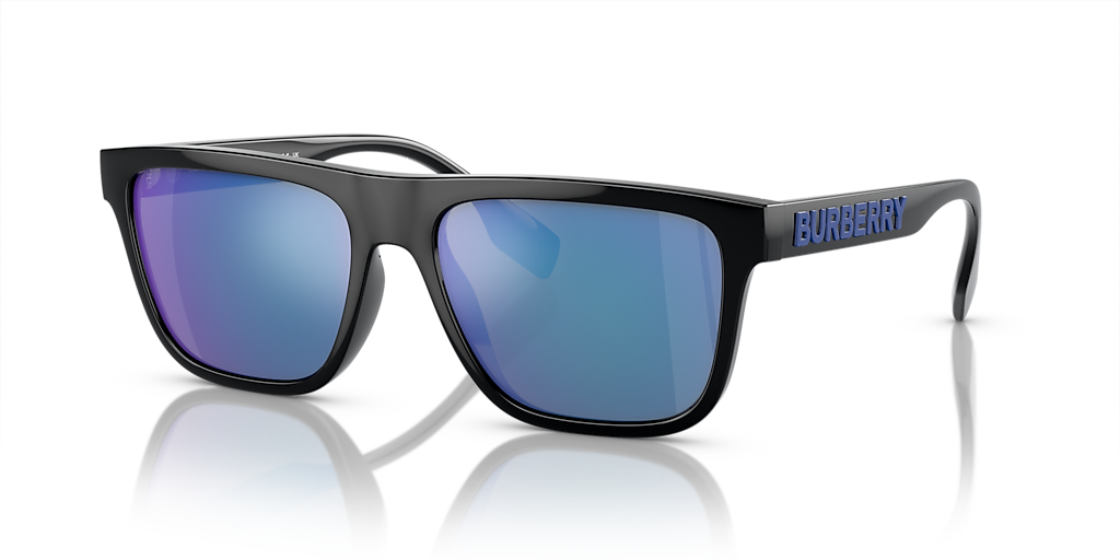 Burberry BE4402U L (56 - 17) with Blue lenses and Black frame