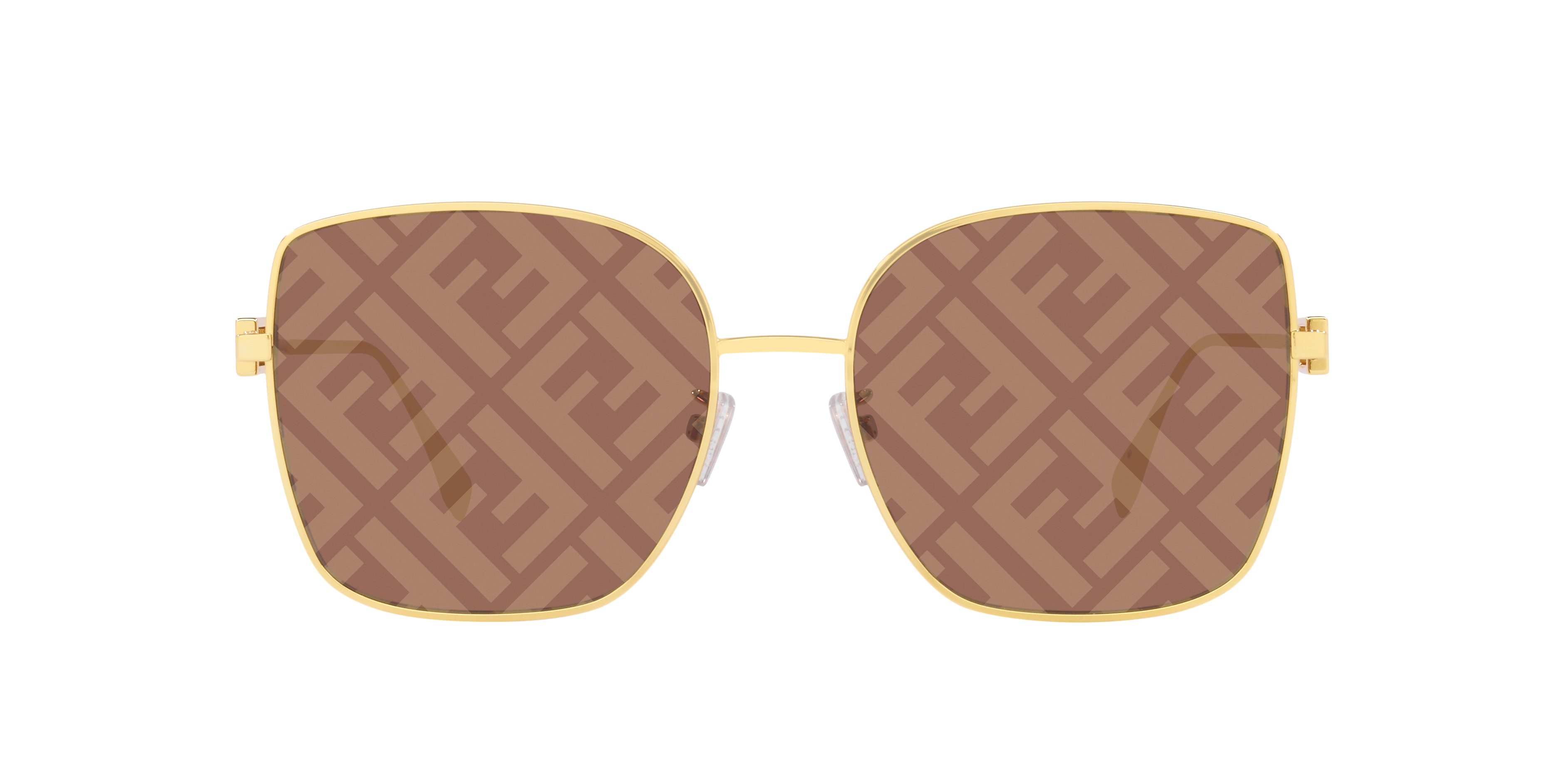 Fendi FE40013U XXS (54 - 18) with Brown lenses and Gold frame