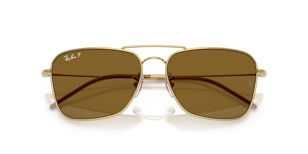 Ray-Ban Caravan Reverse XXL (61 - 15) with Brown lenses and Gold