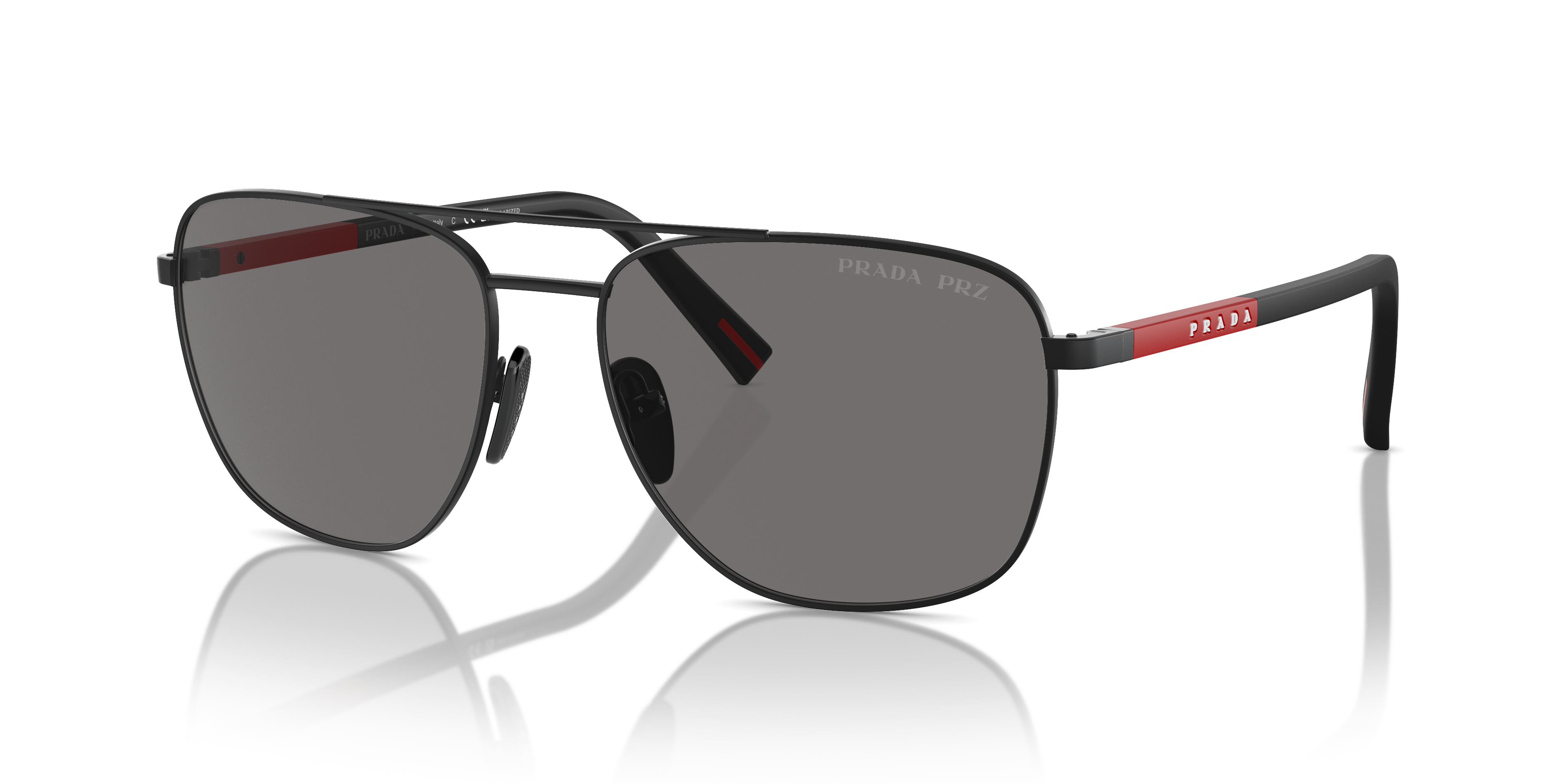 Prada Linea Rossa PS 54ZS XXL (60 - 17) with Grey lenses and Black