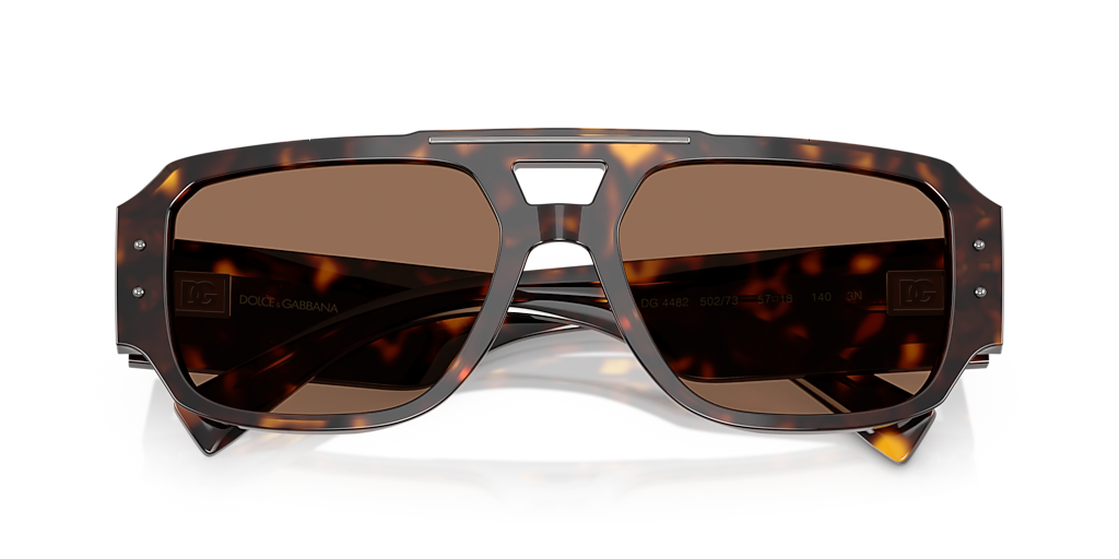 Dolce&Gabbana DG4482 XL (57 - 18) with Brown lenses and Tortoise