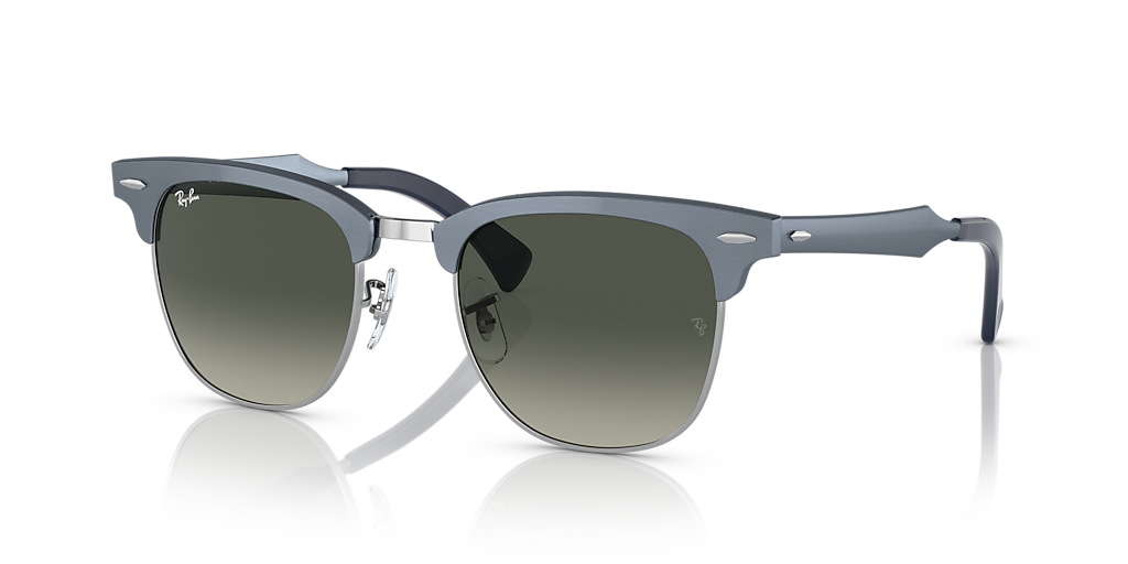 Ray-Ban Clubmaster Aluminum L (51 - 21) with Grey lenses and Blue