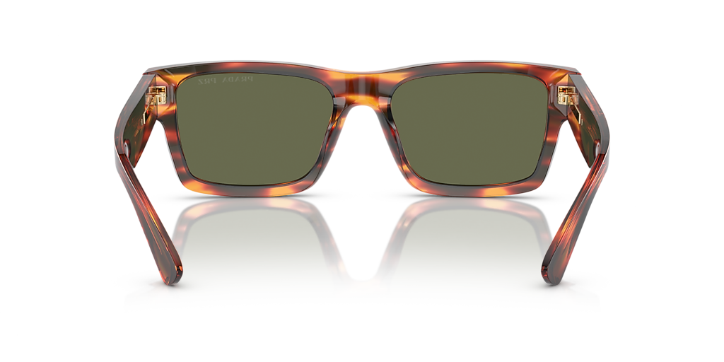 Prada PR 25ZS M (53 - 18) with Green lenses and Red frame