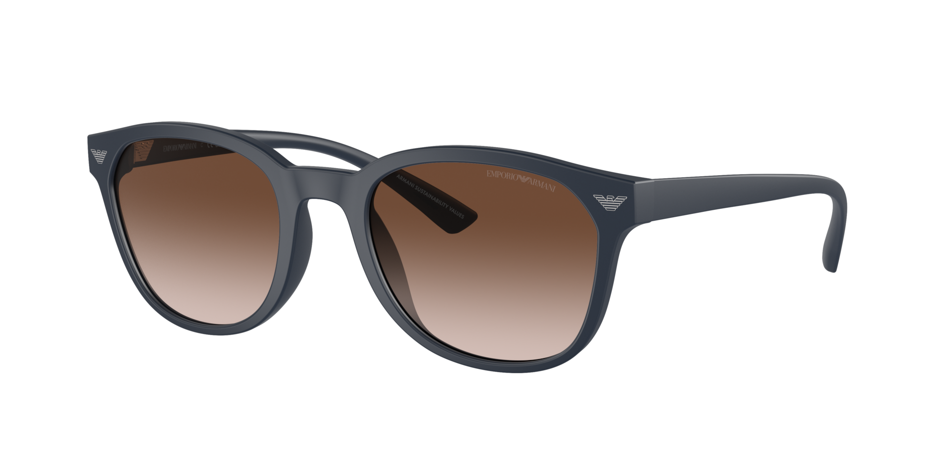 Emporio Armani Men's Brown Man Ea4225u 508813 Sunglasses Injected Blue Pantos Normal Shaded - Image 4